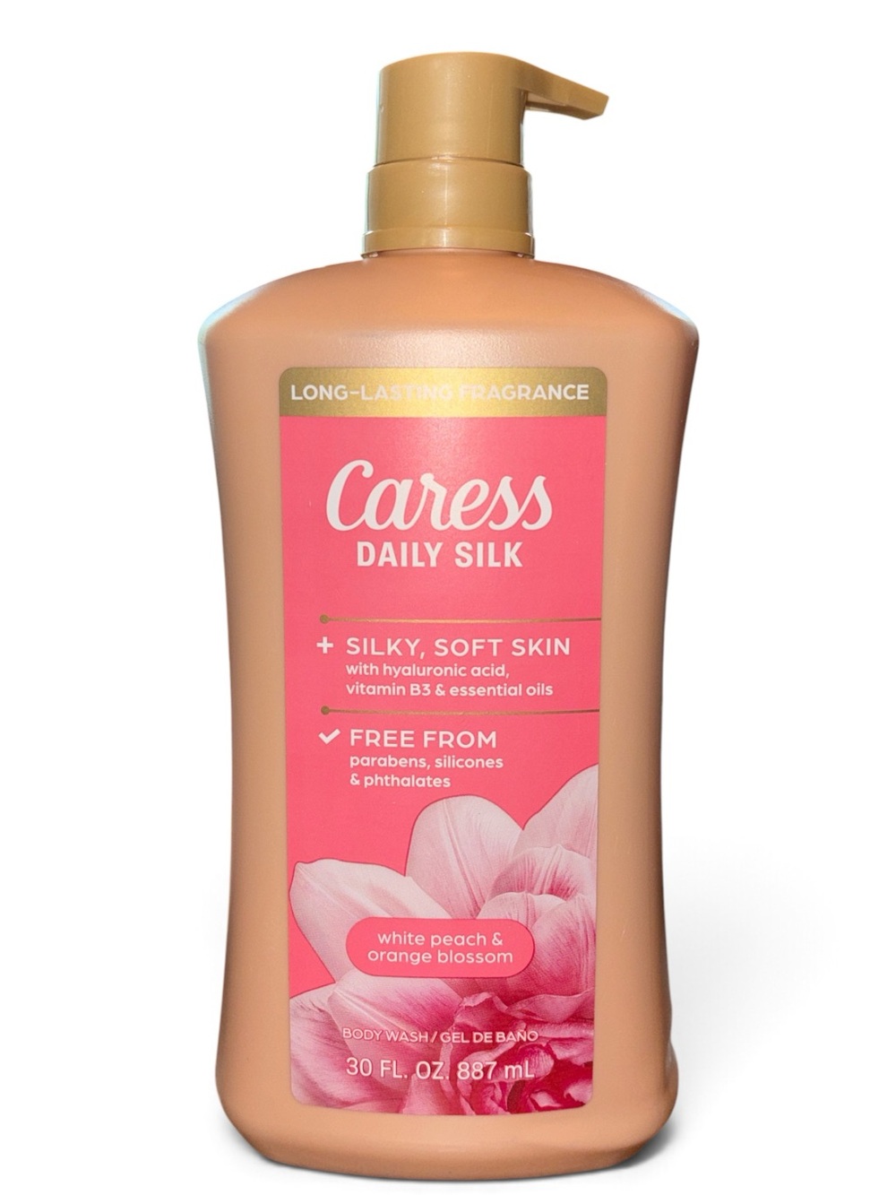 Caress Daily Silk Body Wash White Peach Orange Blossom 30 oz
